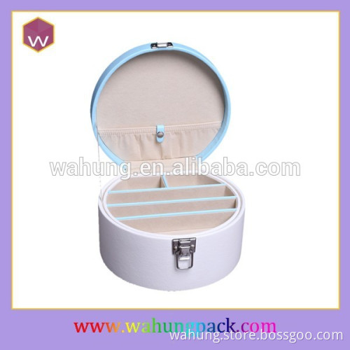 magnetic round shape unlocked jewelry ring box